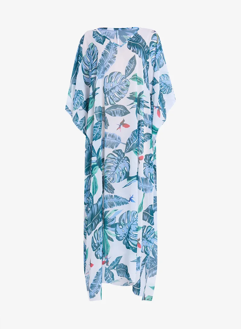 Khizana Swimwear Tunic With Kaftan & Pant Set